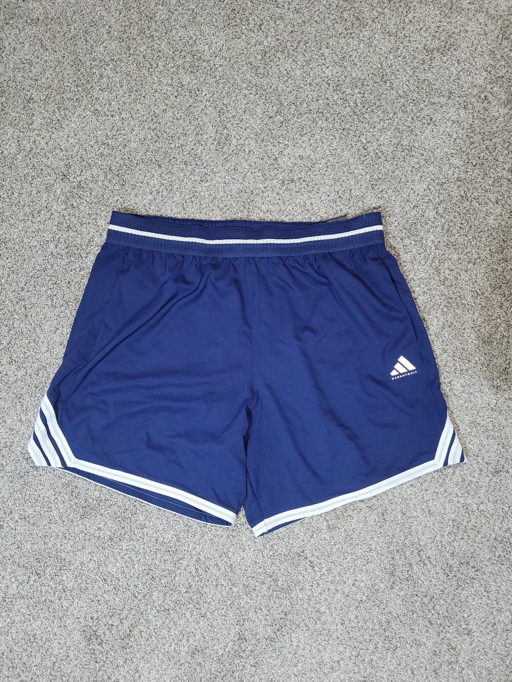 Adidas Mens XL Crazy Lite Basketball Shorts Blue White Loose Fit Athletic JP2156